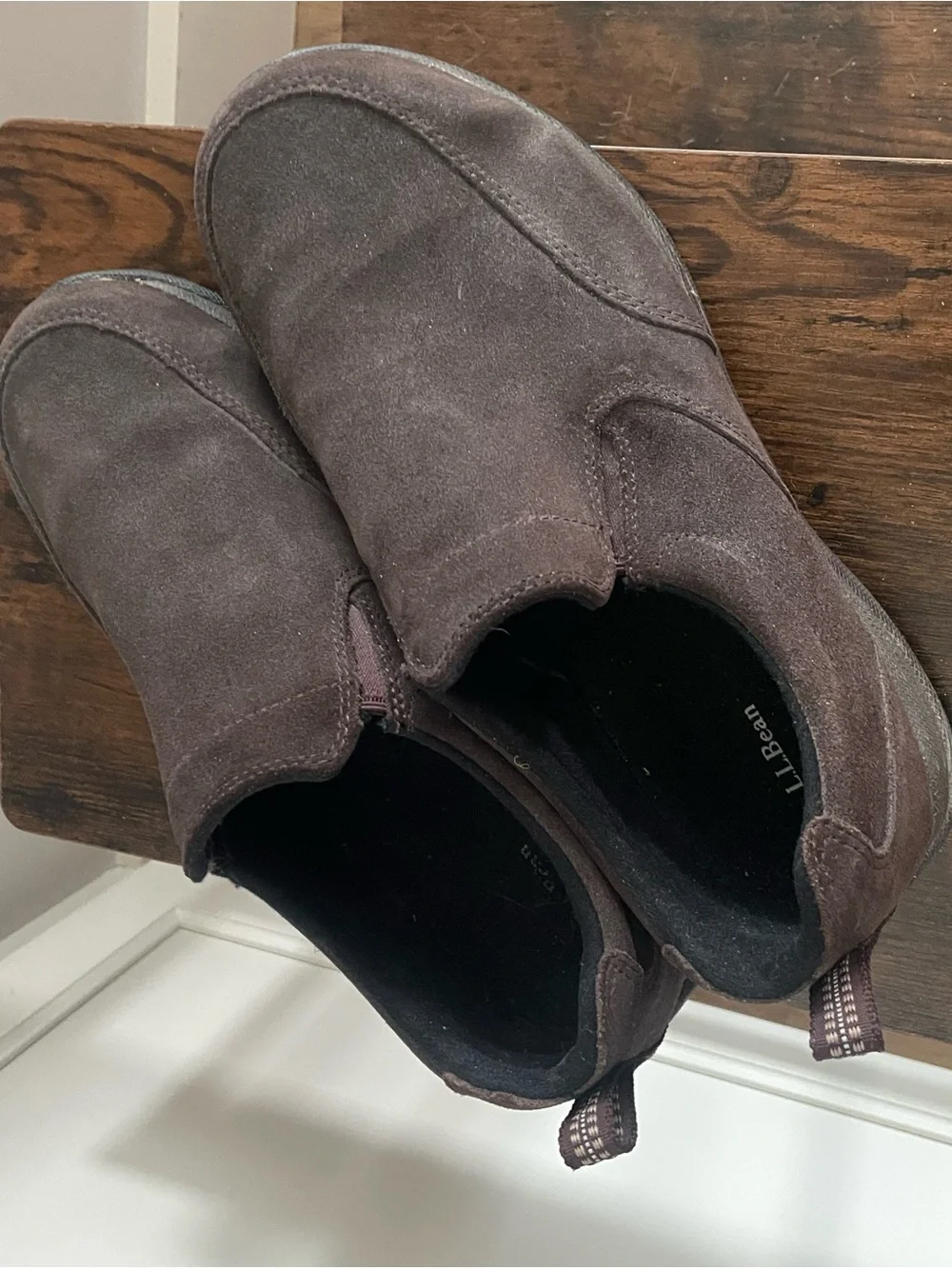 L.L. Bean Men's Brown Suede Slip-On Comfort Moc - Size 10W
